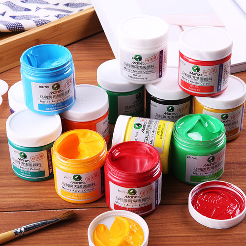 Marley acrylic paint 100ml canned acrylic 32 colors student wear children's hand-painted paint fluid bear painting A1100