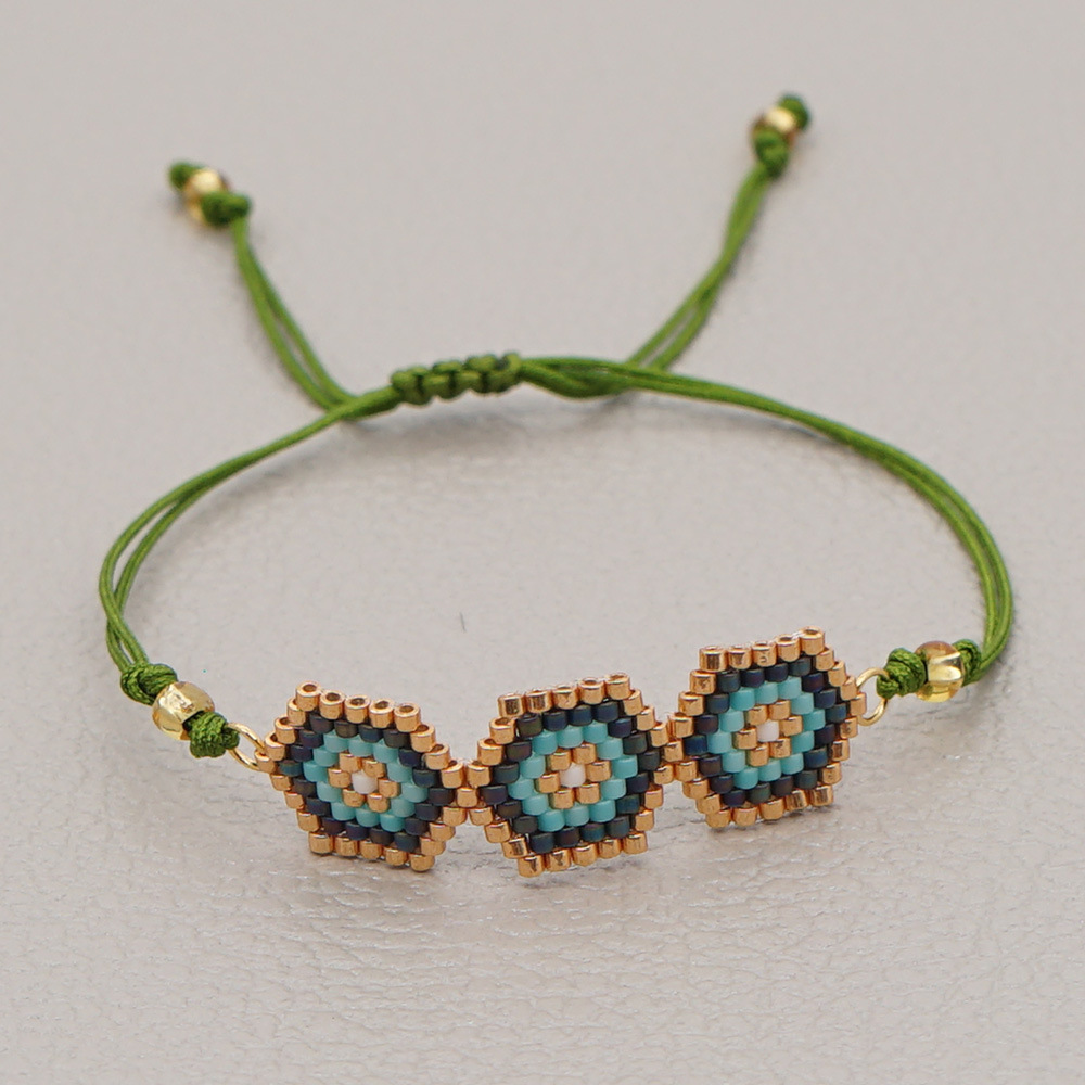 Hot Sale Fashion Simple Wild Geometric Ethnic Style Rice Bead Braided Bracelet display picture 3