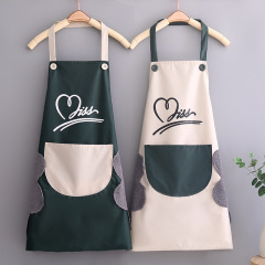 Custom Logo Kitchen Anti-Dust Apron, Erasable Hand Towel Apron, Custom Advertising Apron, Stylish Home Cover-up Jacket