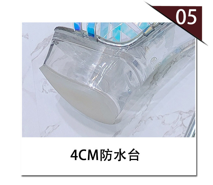 Giày sandal nữ gót nhọn trong suốt pha lê quai chéo mùa hè — Màu bạc, Màu vàng sâm panh chi tiết 10