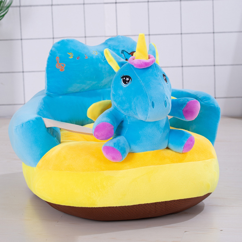 Al por mayor de los niños pequeño sofá asiento de dibujos animados bebé aprendizaje Silla de peluche de juguete bebé asiento de seguridad regalo de cumpleaños