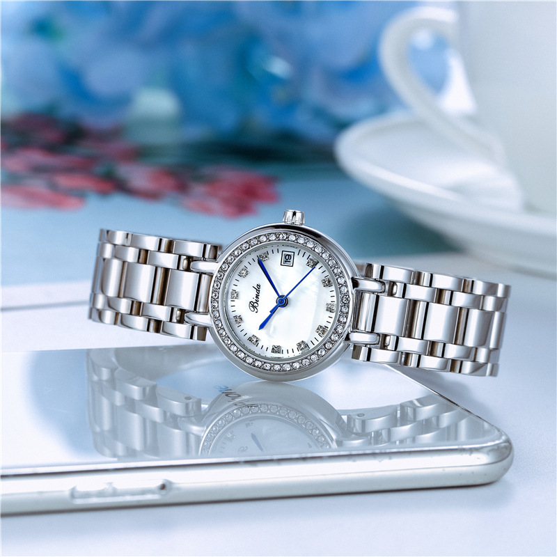 厂家直销蓝针小气球学生钢带防水时尚潮流石英手表女直播一件代发|ms