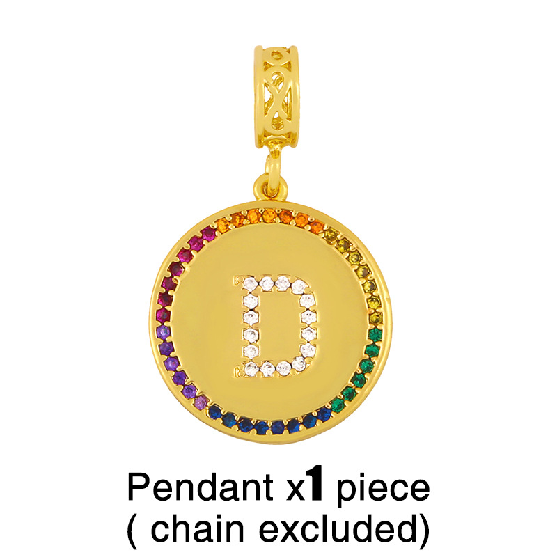 Vente Chaude Mode Plaque Ronde 26 Lettres Pendentif Collier En Gros display picture 31