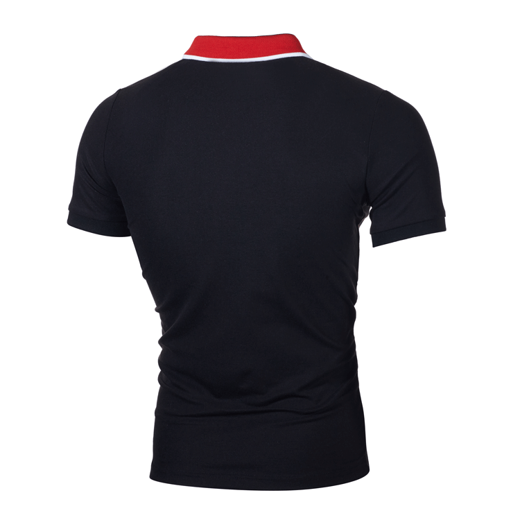 Herren Polohemd Gestreift Minimalistisch Geripptes Design_voghion.com