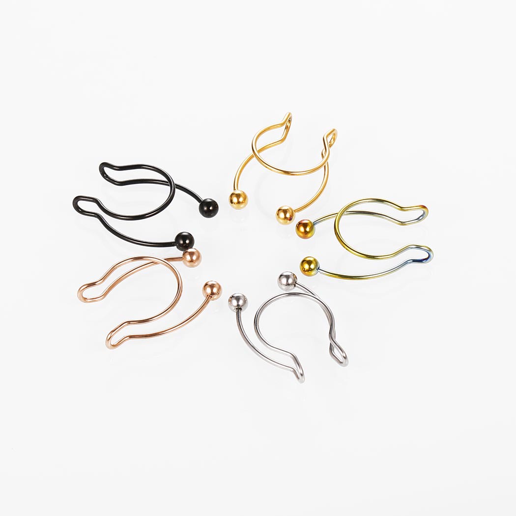 Fashion U Shape Stainless Steel Plating Nose Ring 1 Piece