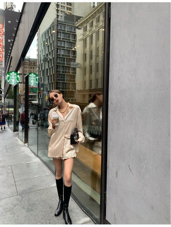 Korean Style Loose Long Sleeve Shirt 3