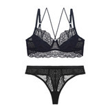 Νέο σετ σουτιέν με ψηλή μέση, σέξι, εξαιρετικά λεπτό, σούρες και ρυθμιζόμενη δαντέλα στην πλάτη_voghion.com