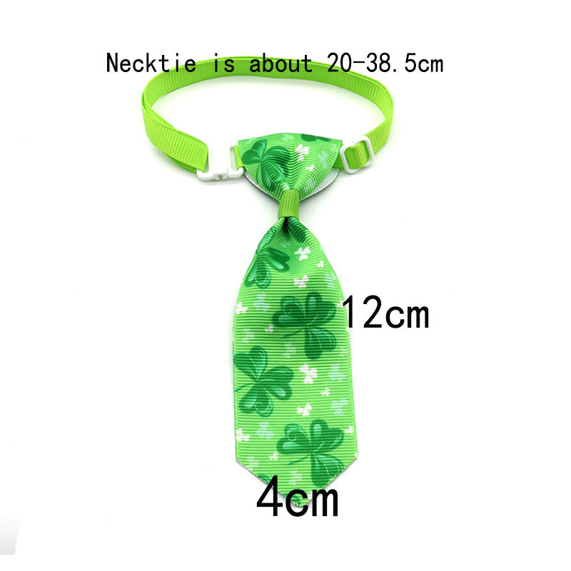 Clover Four-leaf Clover Pet Dogs Cats Bow Tie Pet Collar St. Patrick's Day Decoration display picture 1