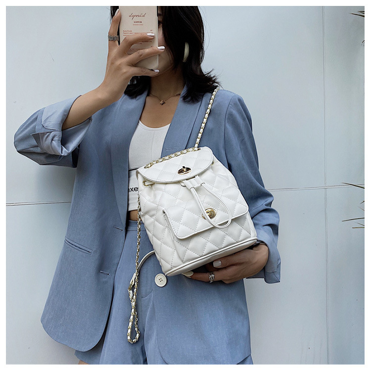 Shoulder Bag New Wave Summer Fashion Diamond Chain Backpack Large Capacity Shoulder Bag Wholesale Nihaojewelry display picture 30