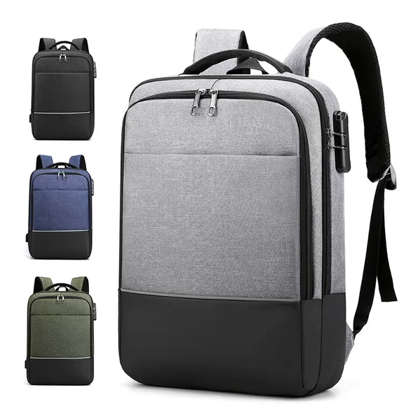 Backpack computer bag factory processing custom LOGO business simple 15.6 inch gift backpack men's and women's school bags