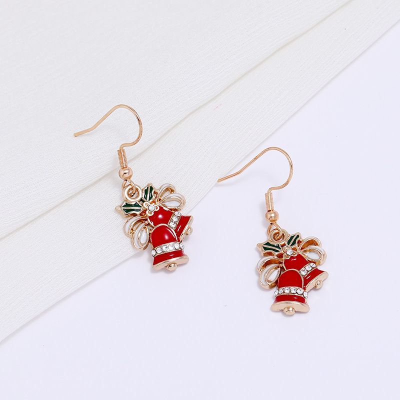 Cartoon Christmas Tree Santa Claus Seris Earrings Wholesale Nihaojewelry display picture 10