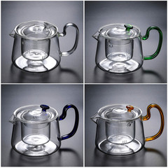 Manufacturer wholesale glass teapot, thickened, high temperature resistant, transparent filter, heatable teapot, household teapot, tea set