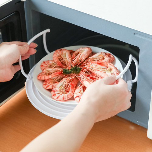 日式创意多功能微波炉分层蒸菜架厨房圆形分层置物架厂家跨境