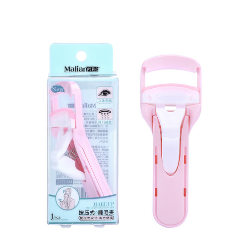 Marianne's new eyelash curler, long-lasting, non-clamping eyelash curler, press-type portable makeup tool with rubber pad