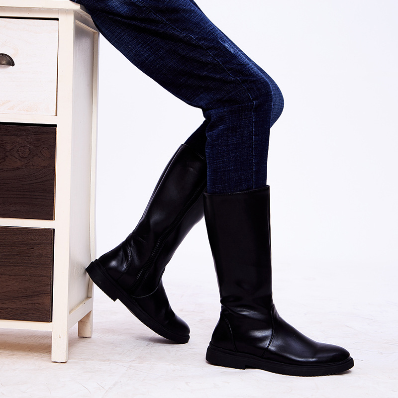 阅兵高筒靴军鼓乐队演出军官靴骑马升旗手军靴国旗班仪仗队长筒靴|ru