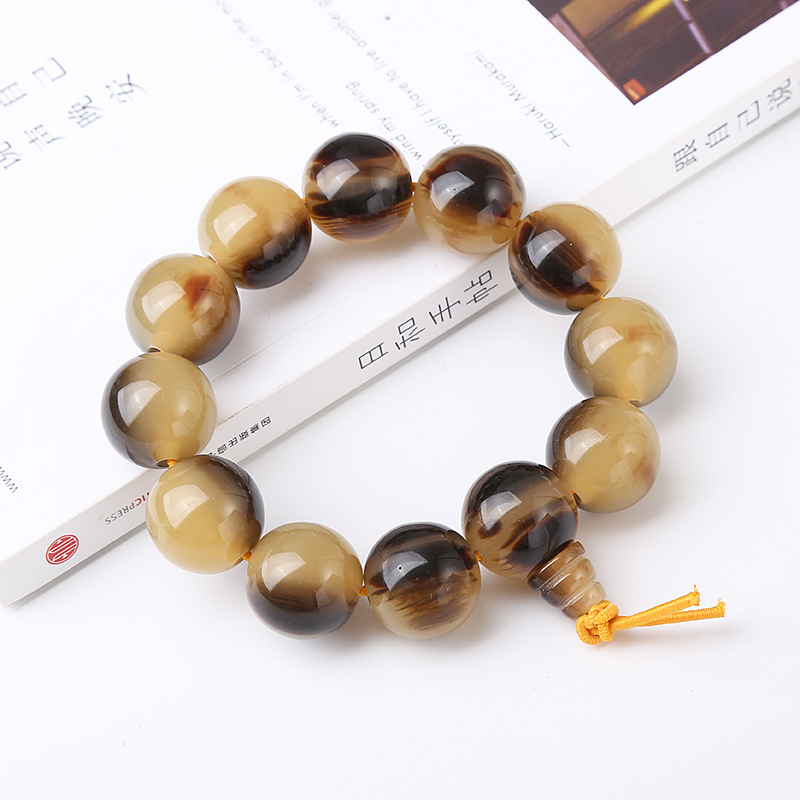 Stall Source of goods Large 2.0 High imitation ox horn Beads Hand string Scenic spot Night market Travel? Anniversary Wenwan Bracelet