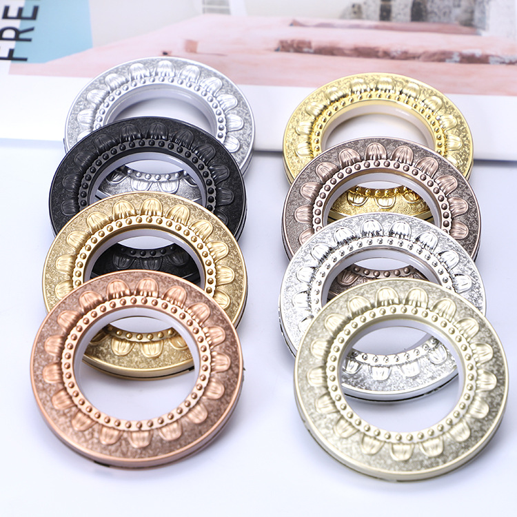 Manufacturers wholesale PP home modern minimalist curtain ring 75 sun flower hanging muffler ring curtain accessories