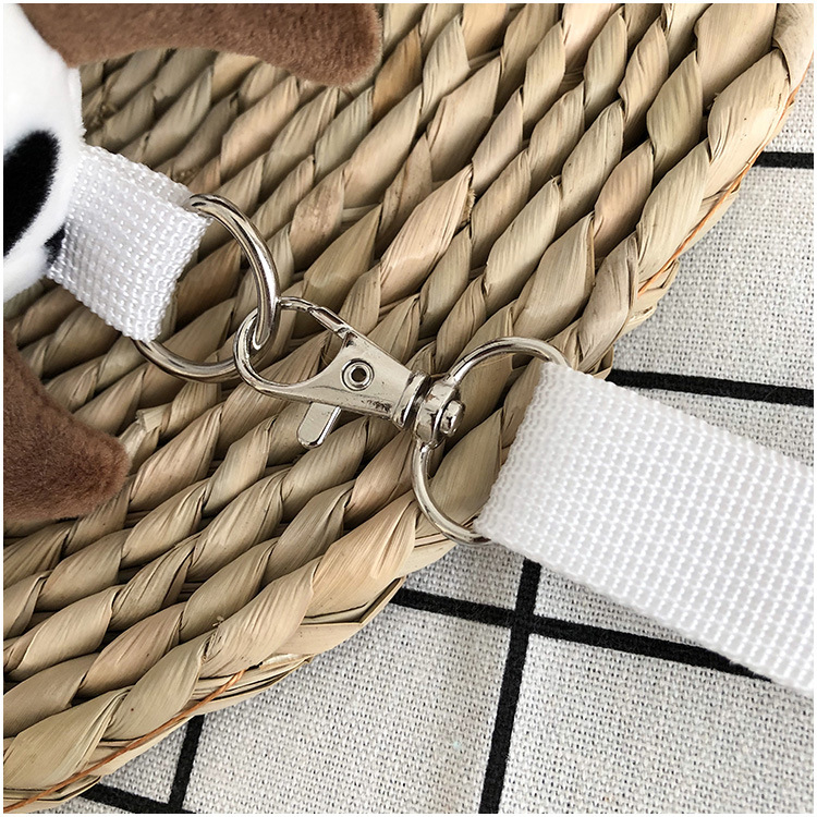 Women's Girl'S Plush Cows Cute Cylindrical Zipper Square Bag display picture 15