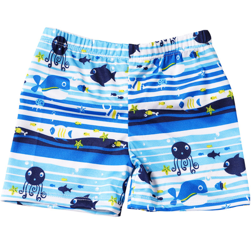 Children's Swimming Trunks Boys' Swimsuit Cartoon Boxer Quick-Drying Kid Baby Swimsuit Middle and Big Boys Korean Hot Spring