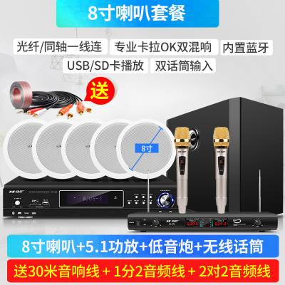 先科 5.1家庭影院吸顶式音响套装 3D环绕无线蓝牙吊顶音家重低音|ms