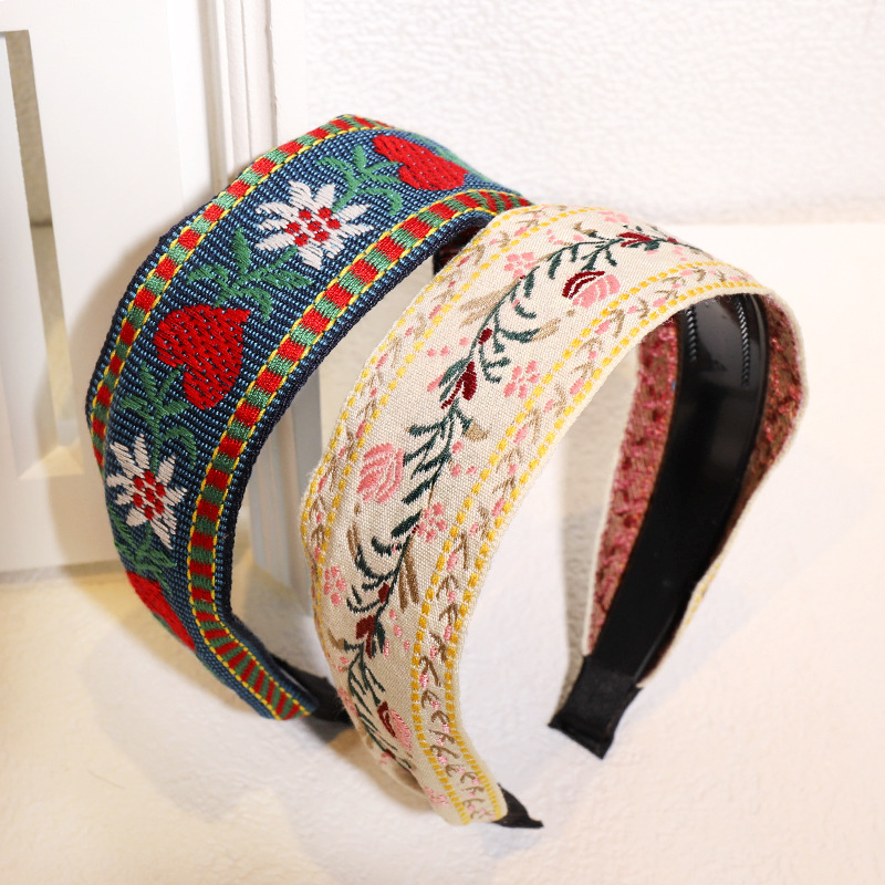 Embroidery Ethnic Style Toothed Non-slip Headband display picture 10