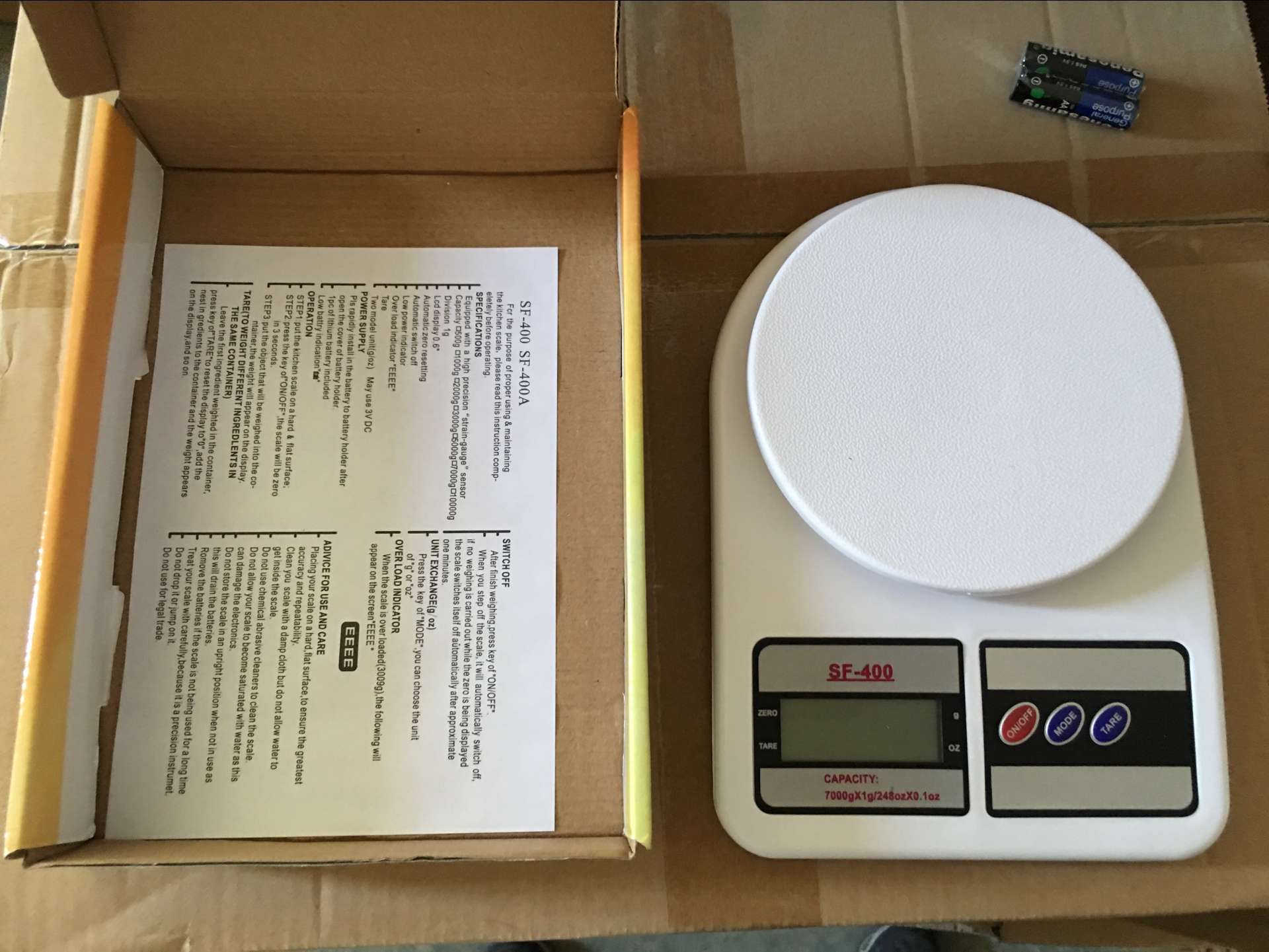 【厂家直供】SF-400电子厨房秤烘陪秤详情图4