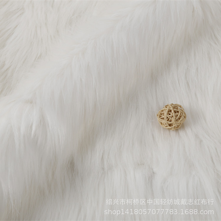 现货50毛高漂白落水毛 涤纶绒布长毛绒布料 柜台布地毯长毛绒面料