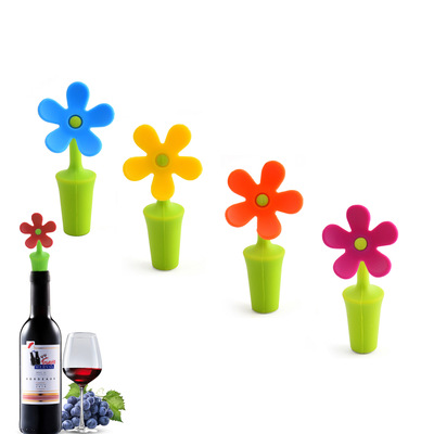 Manufactor goods in stock silica gel Wine corks Wine stopper multi-function originality silica gel Cork Sun flower Bottle stopper