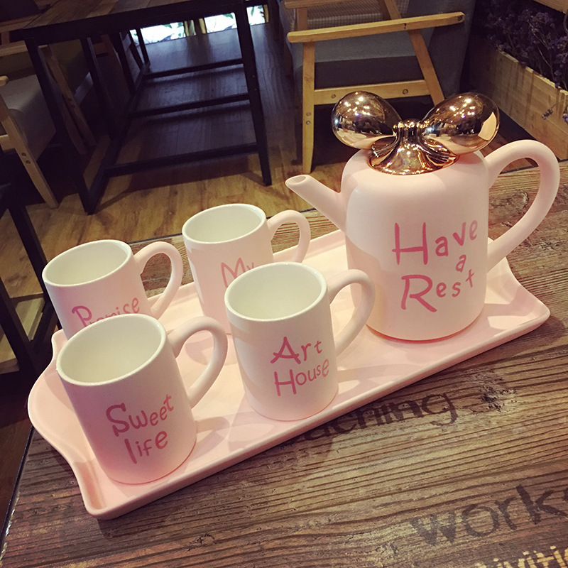 European style ceramics household glass suit Simplicity a living room originality kettle Cups Water cup tea set teapot