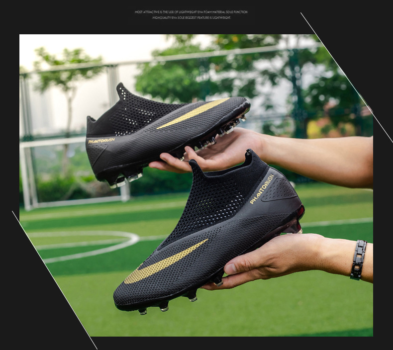 Calzini da calcio nuovi High Bang Flying in maglia soprascarpe per ragazzi e ragazze AG unghie lunghe in pelle piedi giovani studenti sportivi_voghion.com