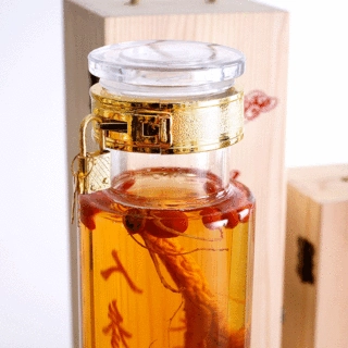 厂家吹制泡酒瓶空瓶密封家用人参泡酒瓶高硼硅加厚2斤玻璃泡酒瓶