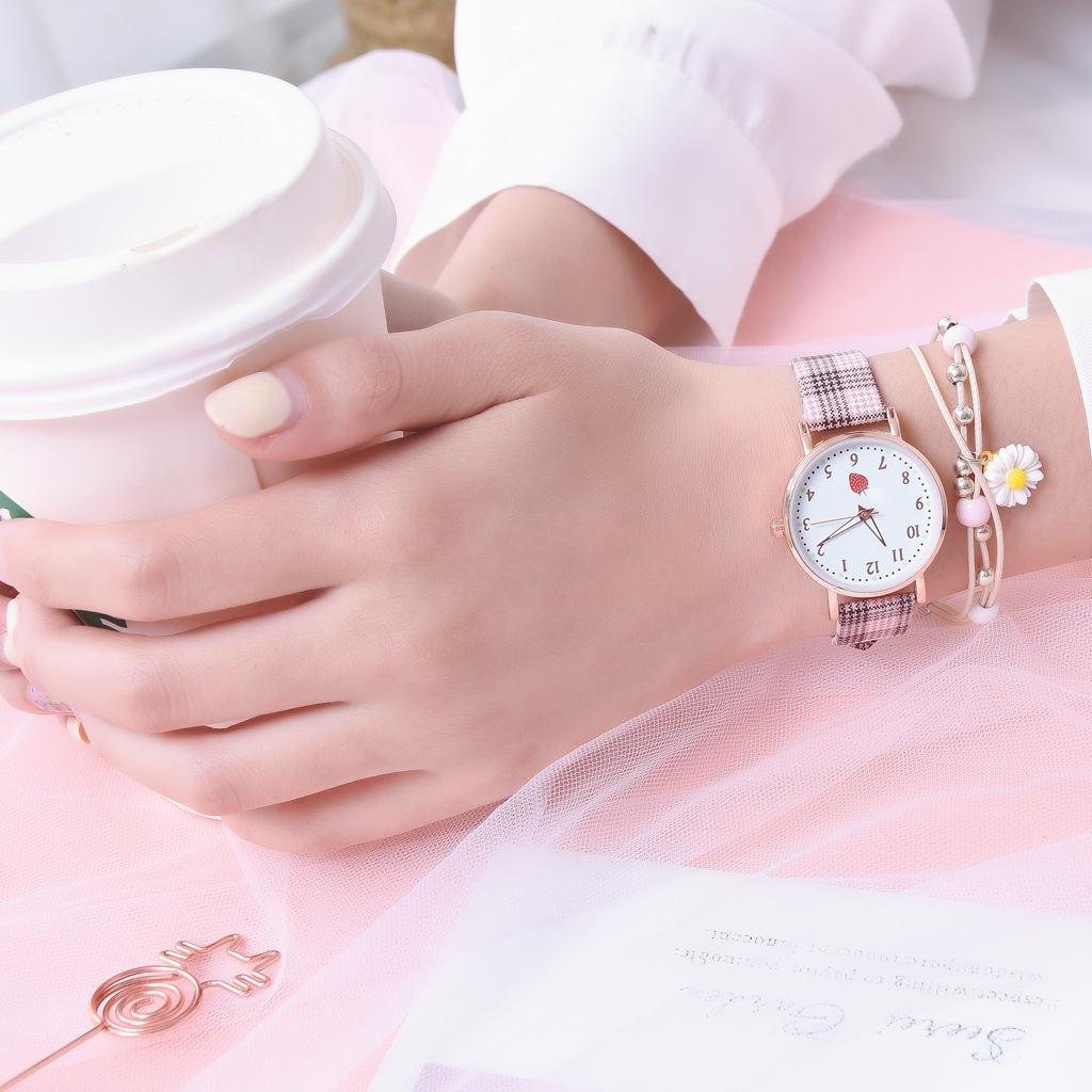 Casual Plaid Buckle Quartz Women's Watches display picture 11