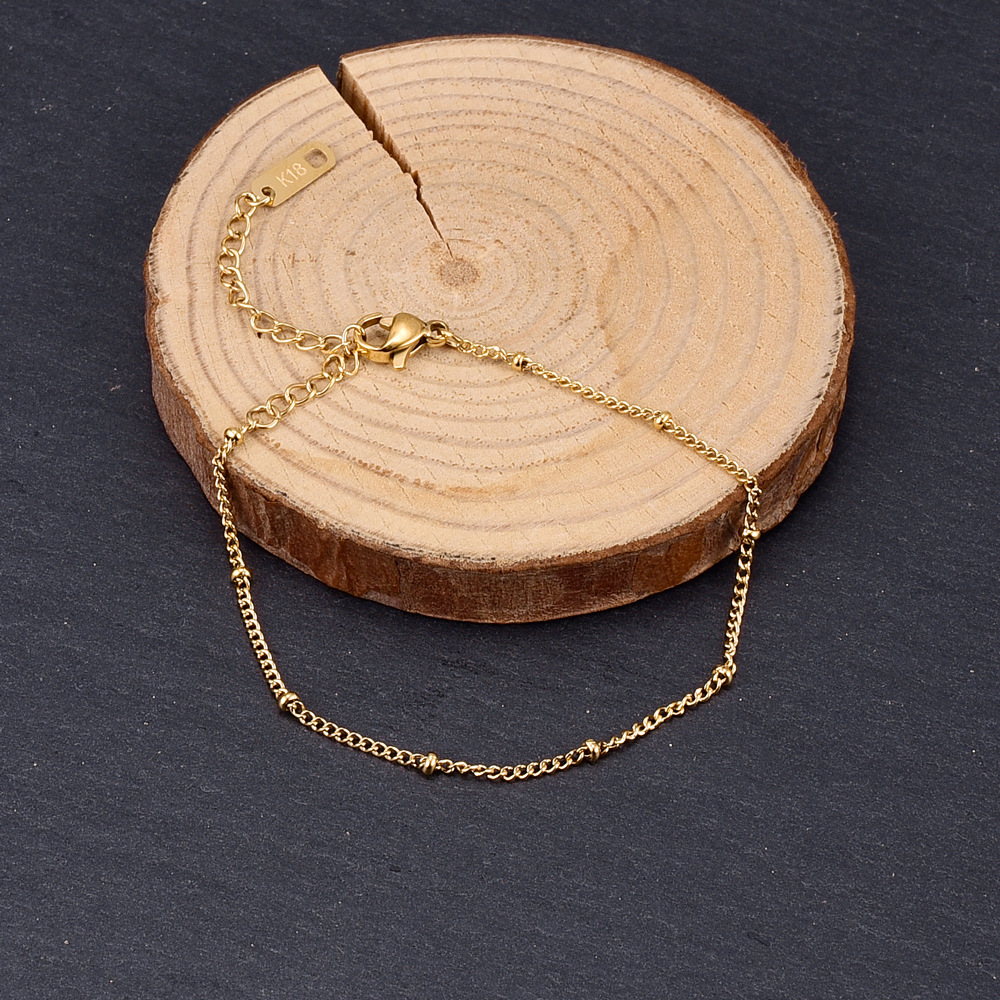 18K Gold Plated, Rose Gold Plated Plating Material 304 Stainless Steel, Titanium Steel Pendant Material Heart 304 Stainless Steel Titanium Steel 18K Gold Plated Rose Gold Plated No Inlaid Bracelets In Bulk