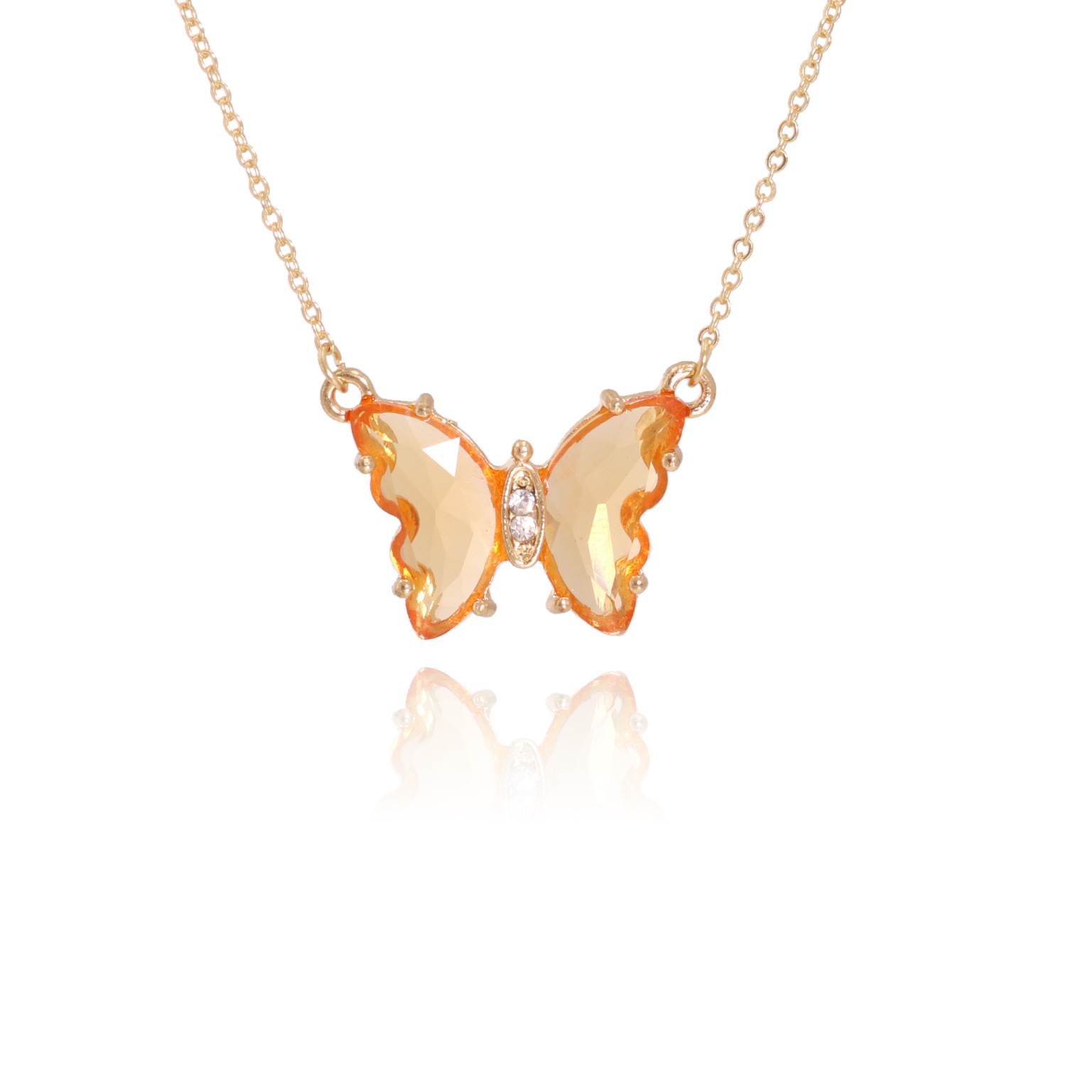 Leichte Luxus Schmetterling Anhänger Halskette display picture 8