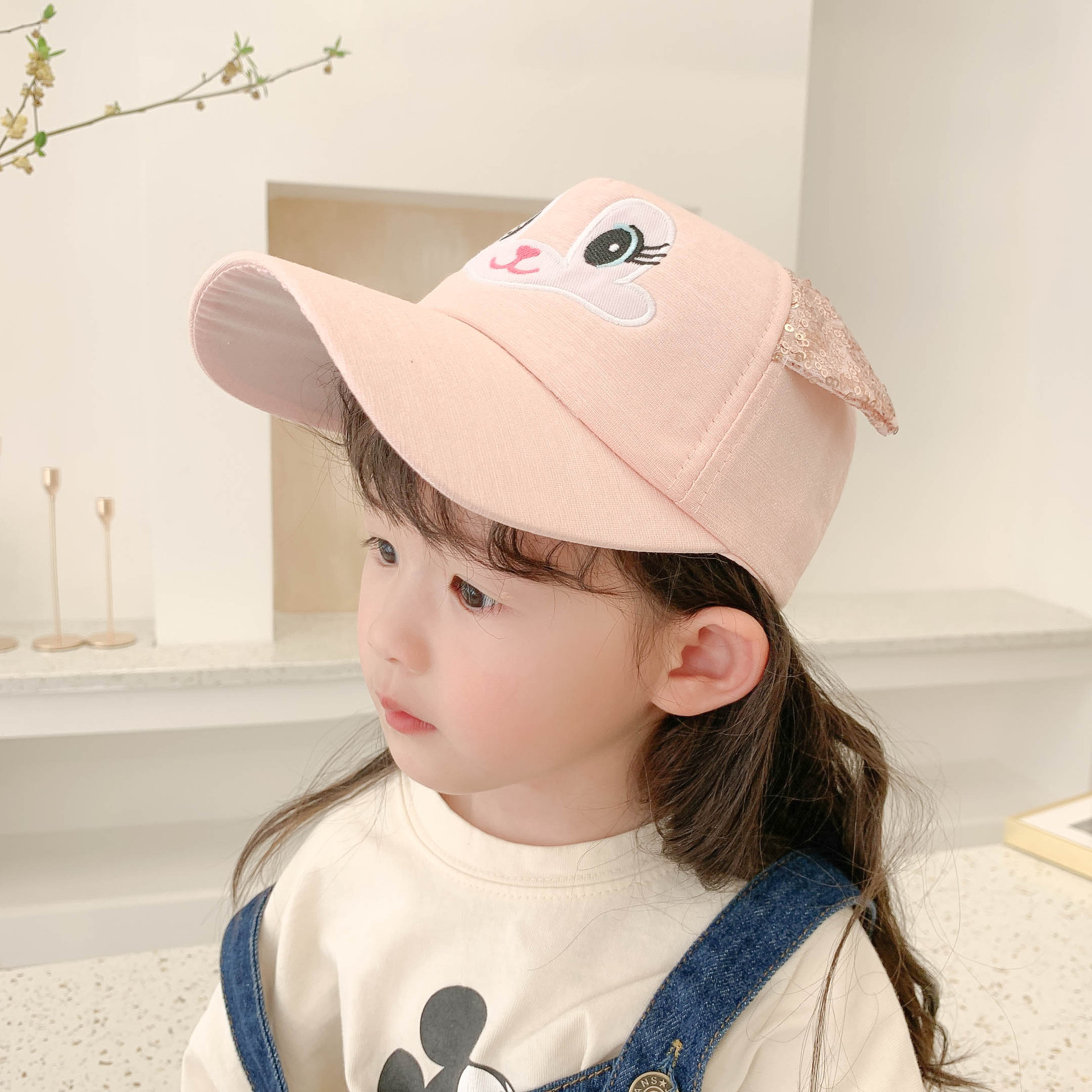 2021 Soleil Protection Bébé Mignon Lettres Casquette À Visière Printemps Et D'été Nouveau Net Trou Enfants De Chapeau Casquette De Baseball Soleil Chapeau display picture 6