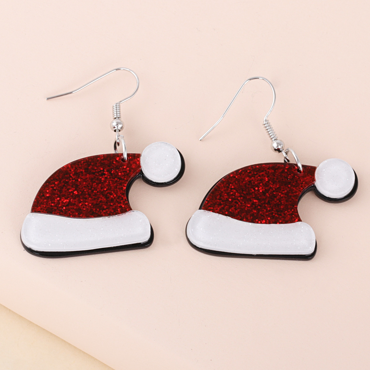 Popular Christmas Hat Earrings display picture 2