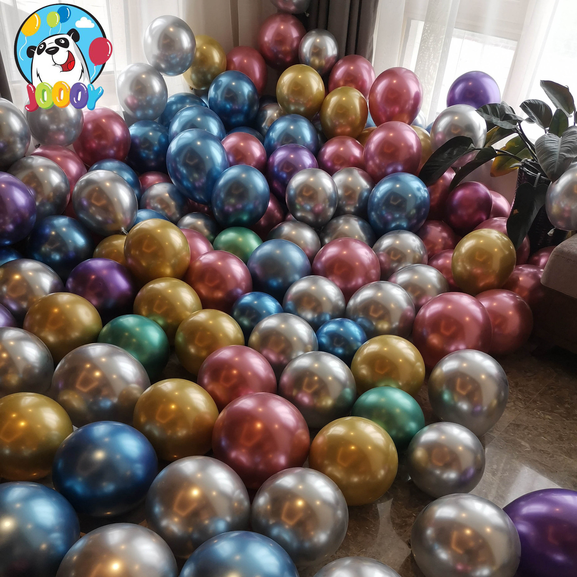 Wholesale supply of 12 -inch metal balloon pearl light decoration…