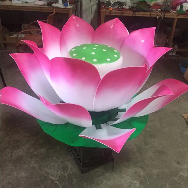 路灯杆中国结福字定制仿真花造型荷花灯笼地方民族风道路景观照明|ms