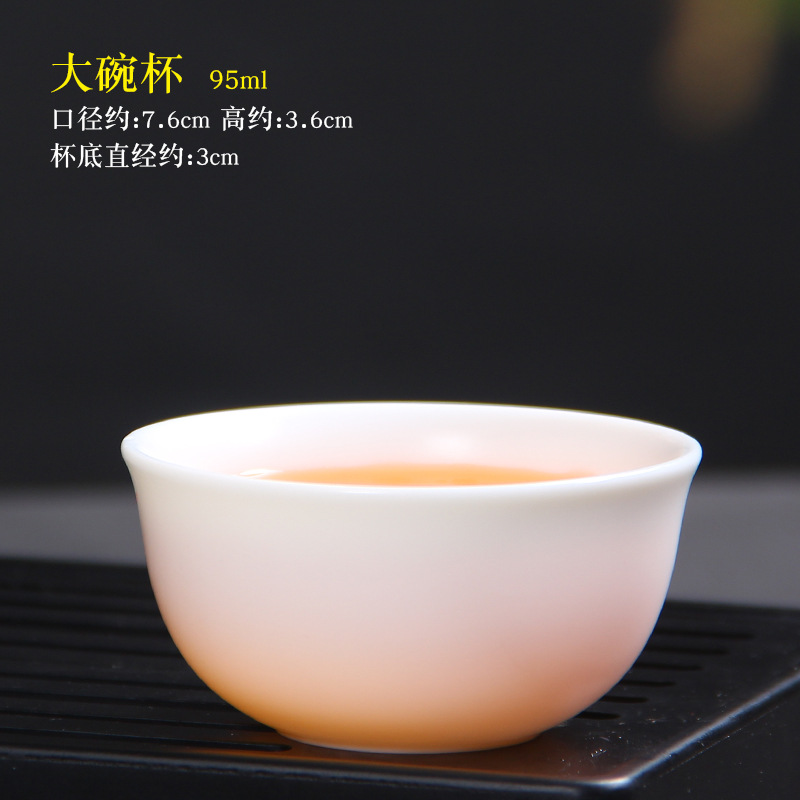 Winjiang dehua porcelana blanca Kung Fu taza de té oveja grasa Jade taza de té hecha a mano cerámica pequeña taza de té hogar taza individual