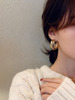 Silver needle, metal earrings, ring, silver 925 sample, European style, simple and elegant design, internet celebrity
