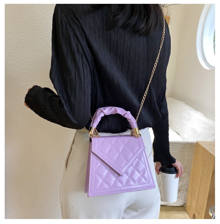 Bolso Cuadrado Pequeño Con Rombos De Moda display picture 31