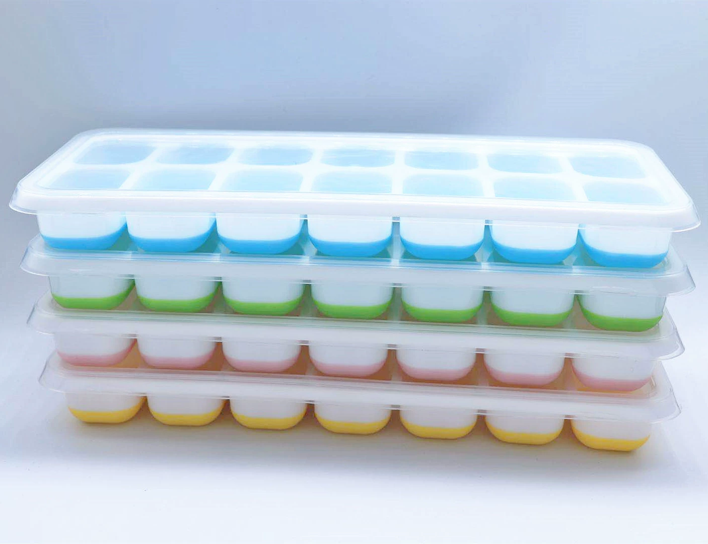 Прямая фабрика 14 сеток Силиконовое мороженое бытовое квадратное мороженое силиконовая форма для мороженого с крышкой мороженое