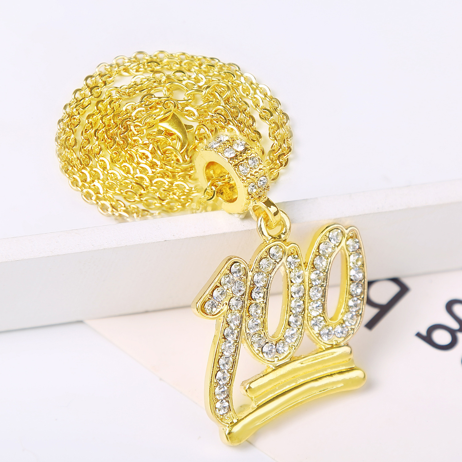 New Necklace Wholesale Fashion Hiphop Big Gold Full Diamond Necklace display picture 70