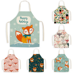 Apron Home Kitchen Cooking Waist Cover Waterproof Oilproof Fashion Cartoon Print Work Apron with LOGO Graphic