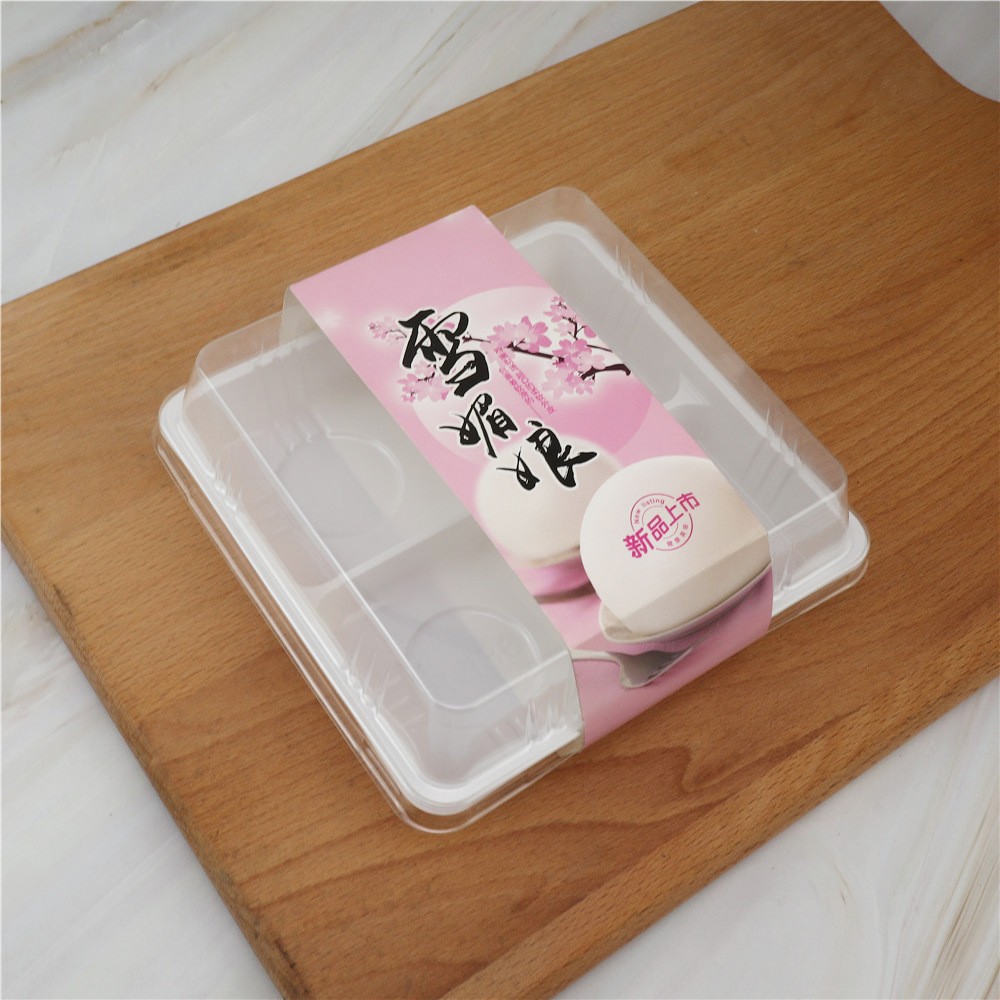 Caja de embalaje de huevo crisp, cuatro cuadrados de nieve, carne, pino de cáscara, patata de marismes, plástico transparente horneado, caja de embalaje de punto oeste image 11