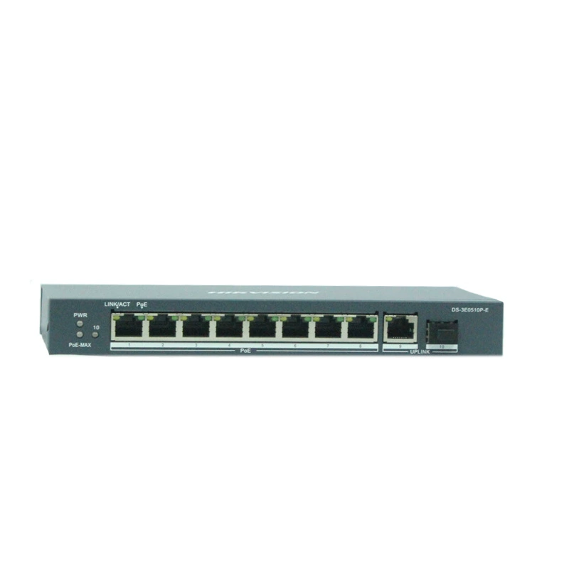 海康威视 10-портовый гигабитный PoE коммутатор DS-3E0510P-E