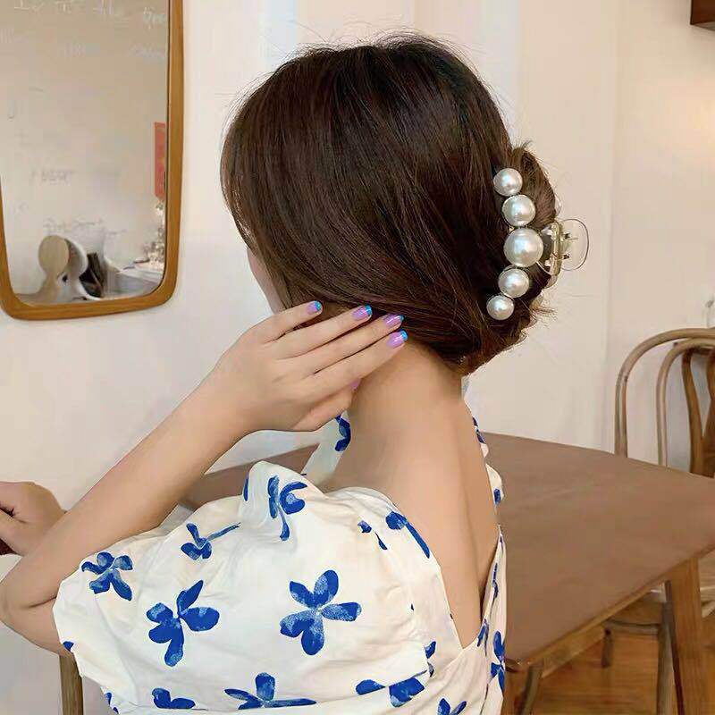 Daily Occasion Elegant Women'S Geometric Arylic Imitation Pearl Hair Claws
