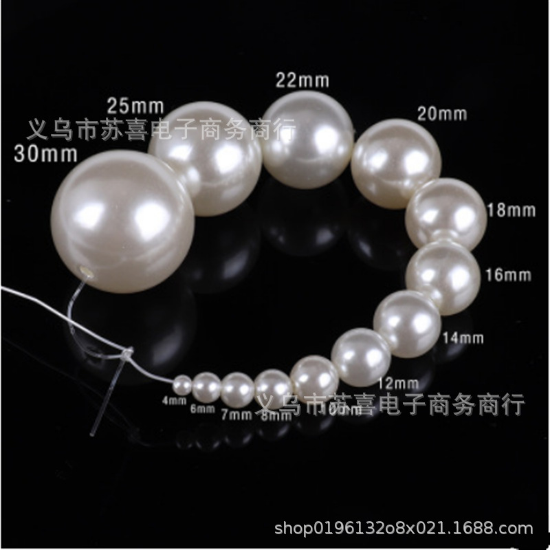 3-40mMABS round holes imitation circular pearl environmental…