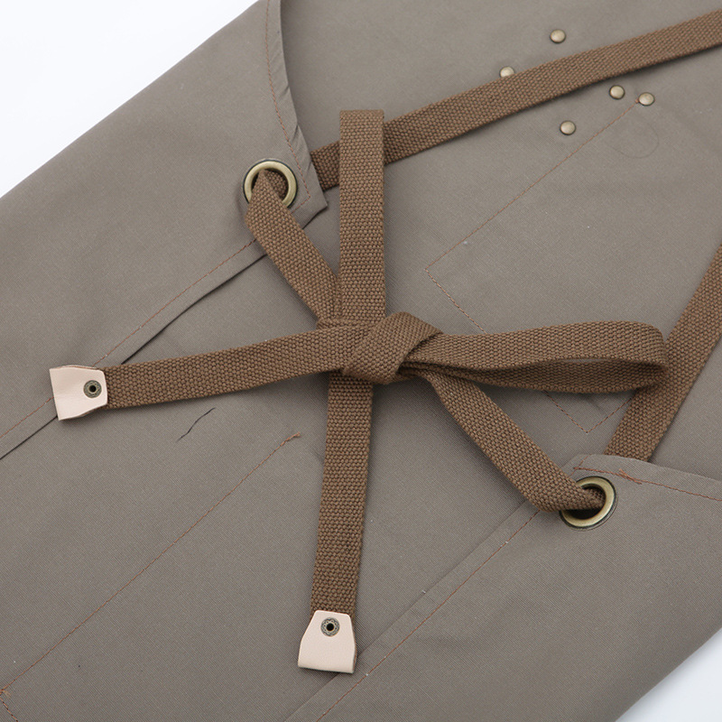 Estilo coreano moda logotipo personalizado impresión delantal hombres y mujeres barista estilista cocina limpieza del hogar ropa de trabajo