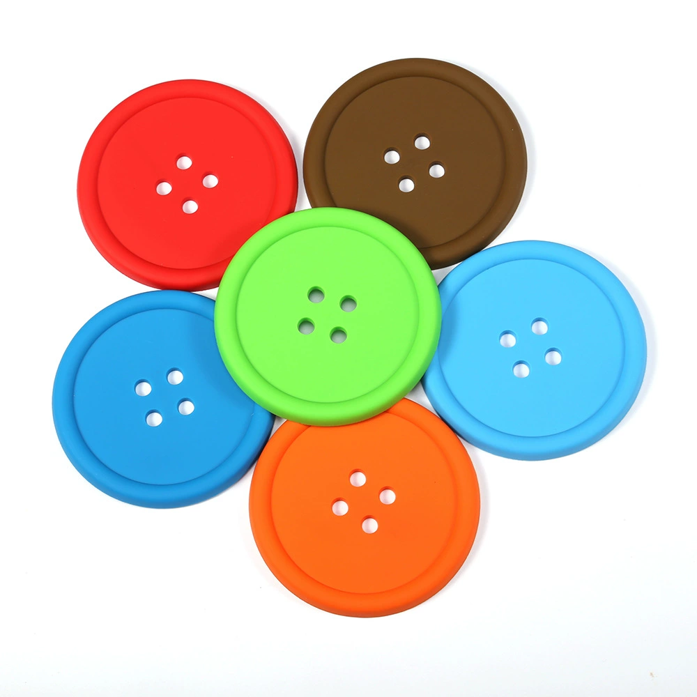 2022 Производители Горячие подставки из ПВХ легкие Роскошные однотонные кнопки вокруг домашней теплоизоляции нескользящий креативный коврик для чаши